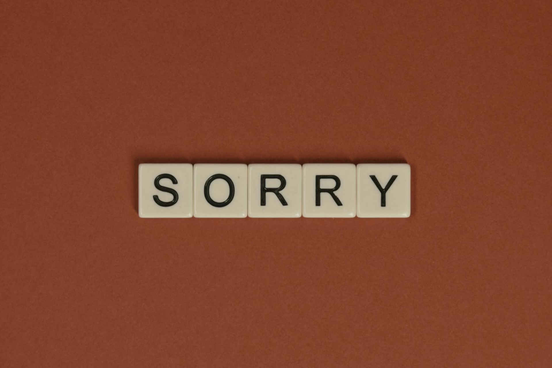 Sorry © Pexels / Tima Miroshnichenko